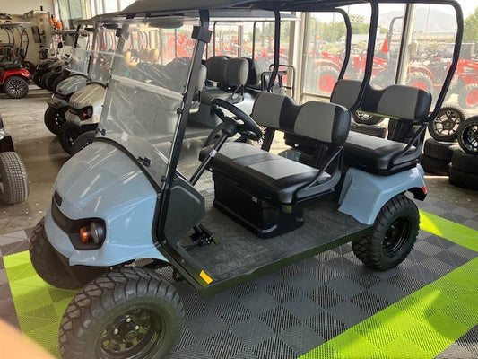 2025 EZGO Liberty 2.2 ELiTE Electric Golf Cart – Ocean Gray with Two-Tone Seats