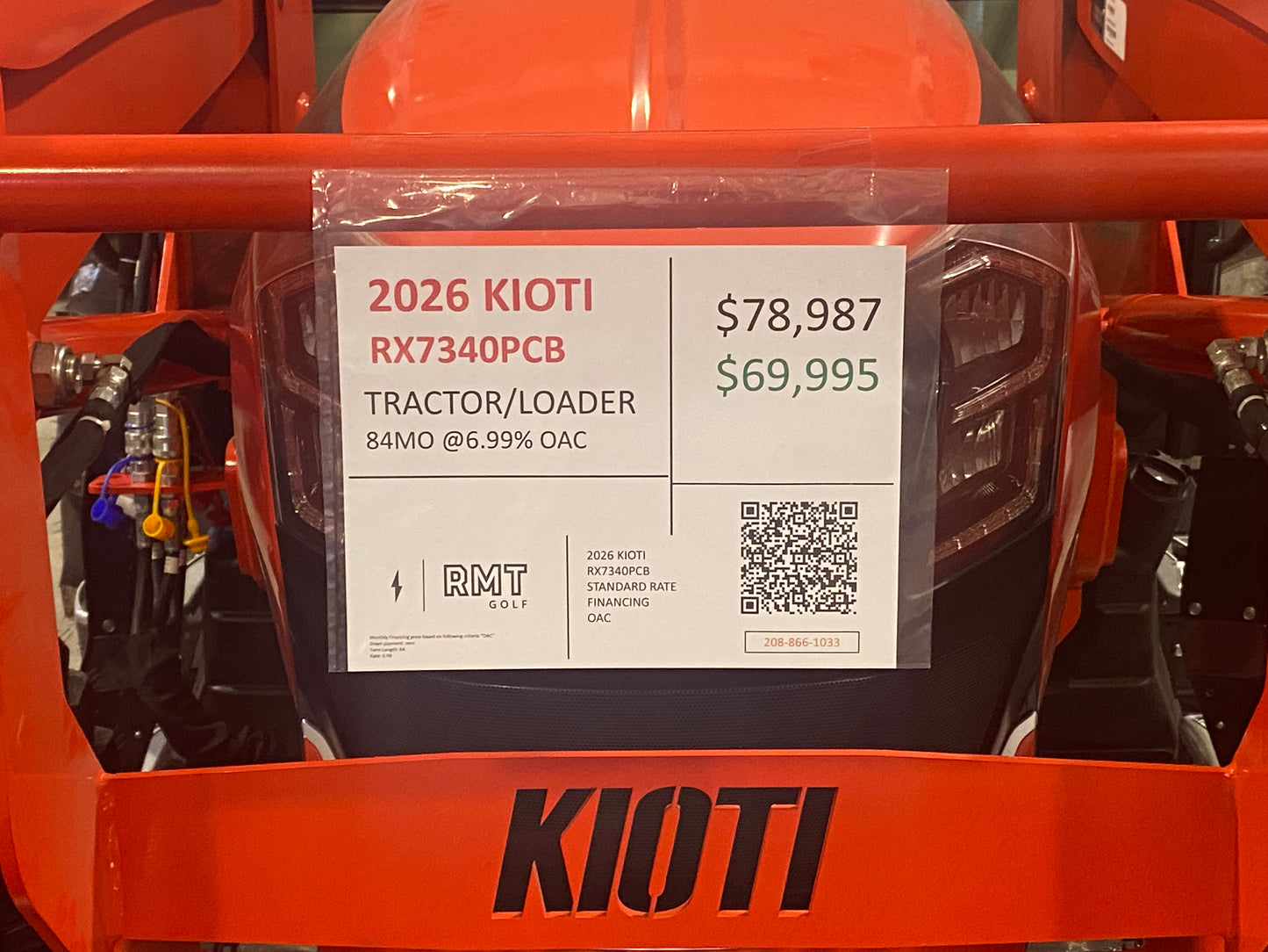 2026 KIOTI RX7340PCB CAB TRACTOR **0% FINANCING AVAILIBLE**