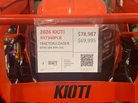 2026 KIOTI RX7340PCB CAB TRACTOR **0% FINANCING AVAILIBLE**