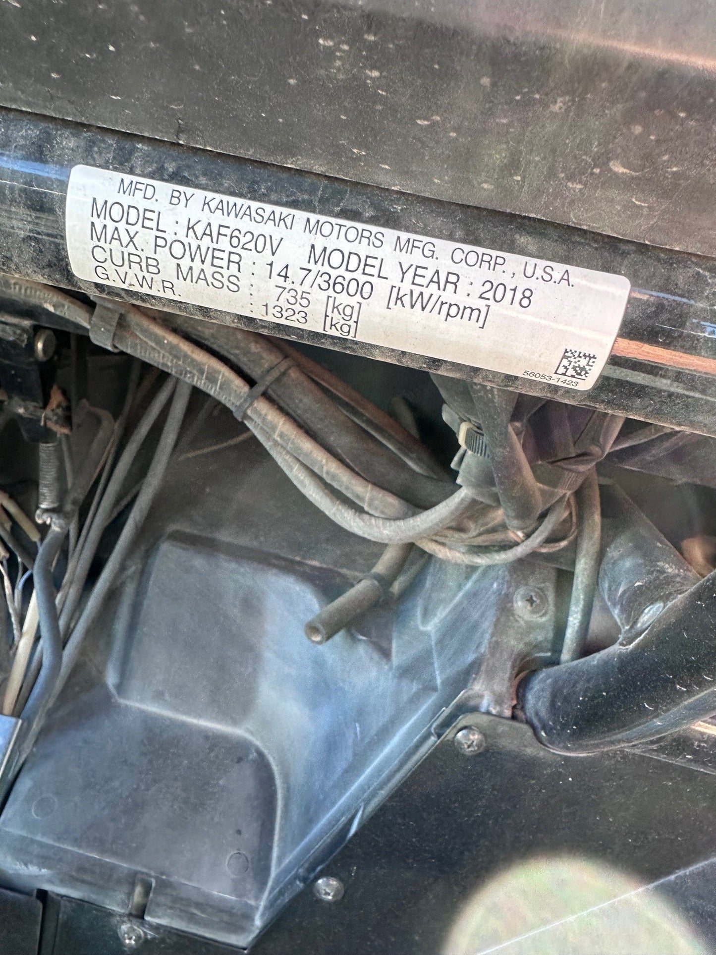 Used 2018 Kawasaki Mule Model #KAF620VJ- 149 Hours