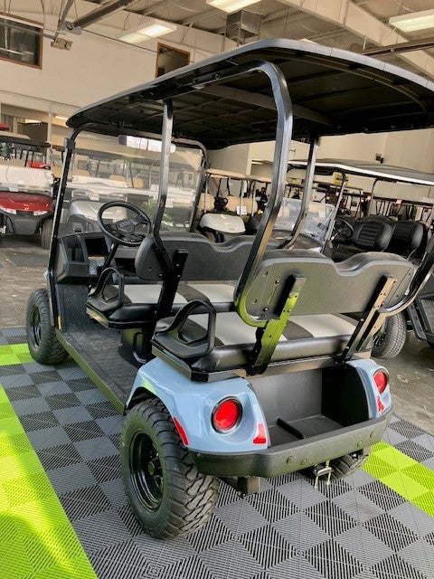 2025 EZGO Liberty 2.2 ELiTE Electric Golf Cart – Ocean Gray with Two-Tone Seats