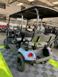 2025 EZGO Liberty 2.2 ELiTE Electric Golf Cart – Ocean Gray with Two-Tone Seats