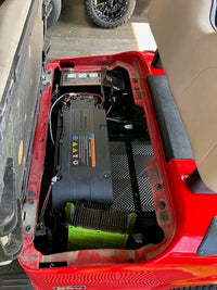 Refurbished RED EZGO RXV ELiTE Golf Cart – August Special at RMT Equipment Now Available in Salt Lake City